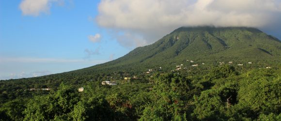 View of Nevis Peak from Hill Rise House