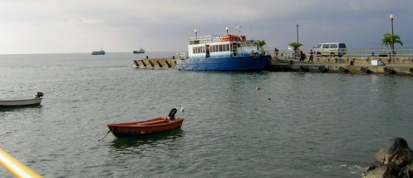 Ferry waiting to depart to St.Kitts